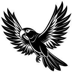 eclectus-parrot-bird-flies-icon-vector