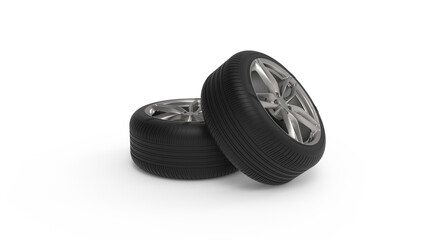 car wheels isolated on transparent background