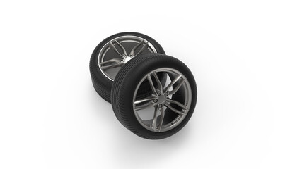 Obraz premium 2 tire rim wheel