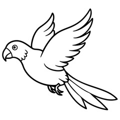 eclectus parrot bird flies icon vector
