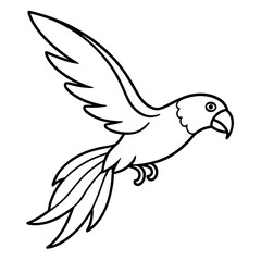 eclectus parrot bird flies icon vector
