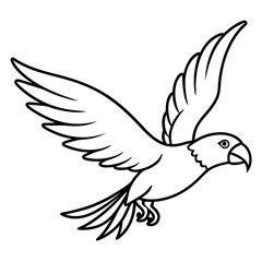 eclectus parrot bird flies icon vector