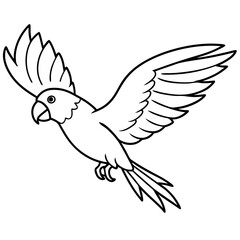 eclectus parrot bird flies icon vector