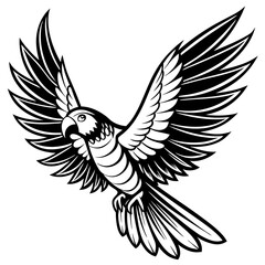 eclectus parrot bird flies icon vector