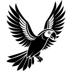 eclectus parrot bird flies icon vector