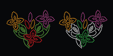 Rhinestone vector flower Design.