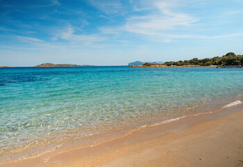 photo with sony a 7iv of capriciole beach on the emerald coast of Sardinia island in Italy