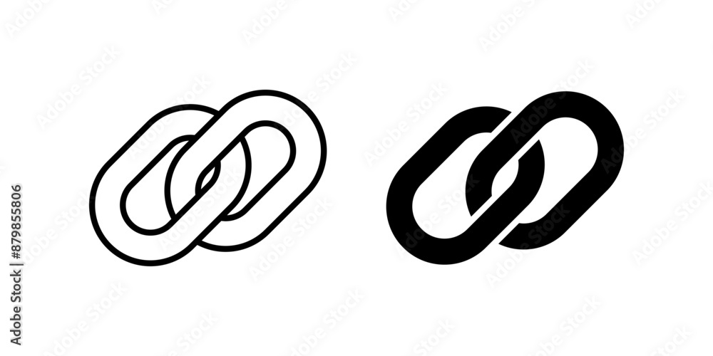 Poster link icon set. chain symbol. for mobile concept and web design. vector illustration on white backgro