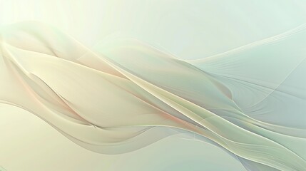 Obraz premium A calming abstract scene with flowing lines and a clear area on the right for text