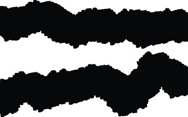 Obraz premium set of torn paper for brush, ripped paper texture element against white background.