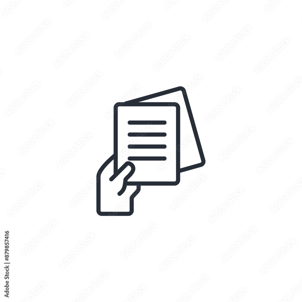 Poster audit icon. vector.editable stroke.linear style sign for use web design,logo.symbol illustration.