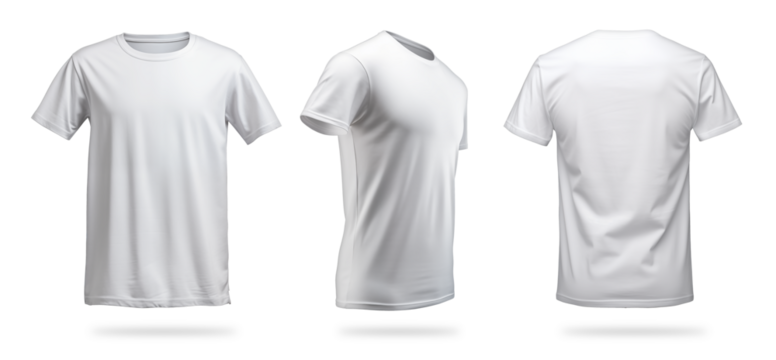 white empty  t-shirt design template mockup print pattern isolated background. blank clothing fashion concept