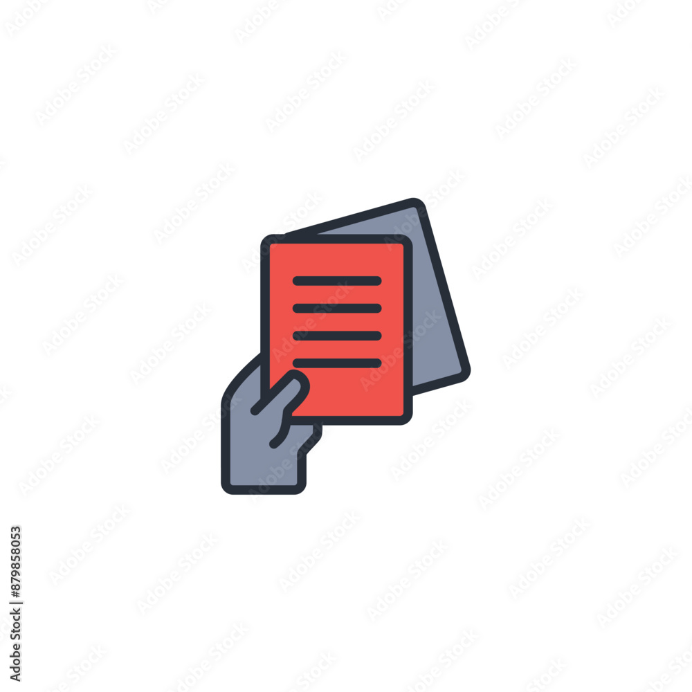 Poster audit icon. vector.editable stroke.linear style sign for use web design,logo.symbol illustration.
