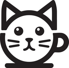 Cat vector icon logo design art