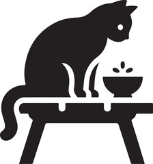 Cat vector icon logo design art