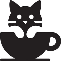 Cat vector icon logo design art
