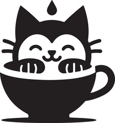 Cat vector icon logo design art