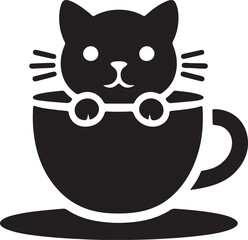 Cat vector icon logo design art