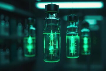 An ethereal medical lab where enchanted