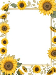 white space for text with floral border background