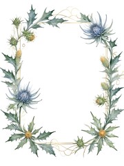 white space for text with floral border background