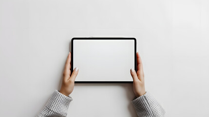 person holding tablet