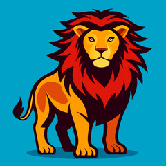 simple lion bold lines