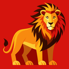 simple lion bold lines