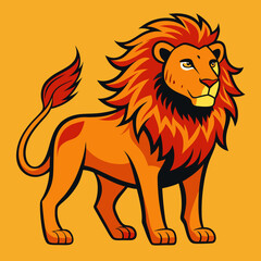 simple lion bold lines