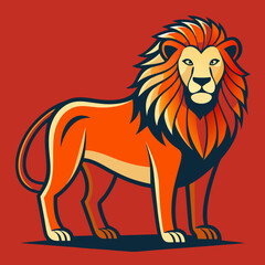 simple lion bold lines