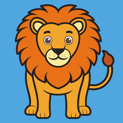 simple lion bold lines
