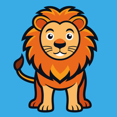 simple lion bold lines