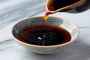 Transfer soy sauce to small plate