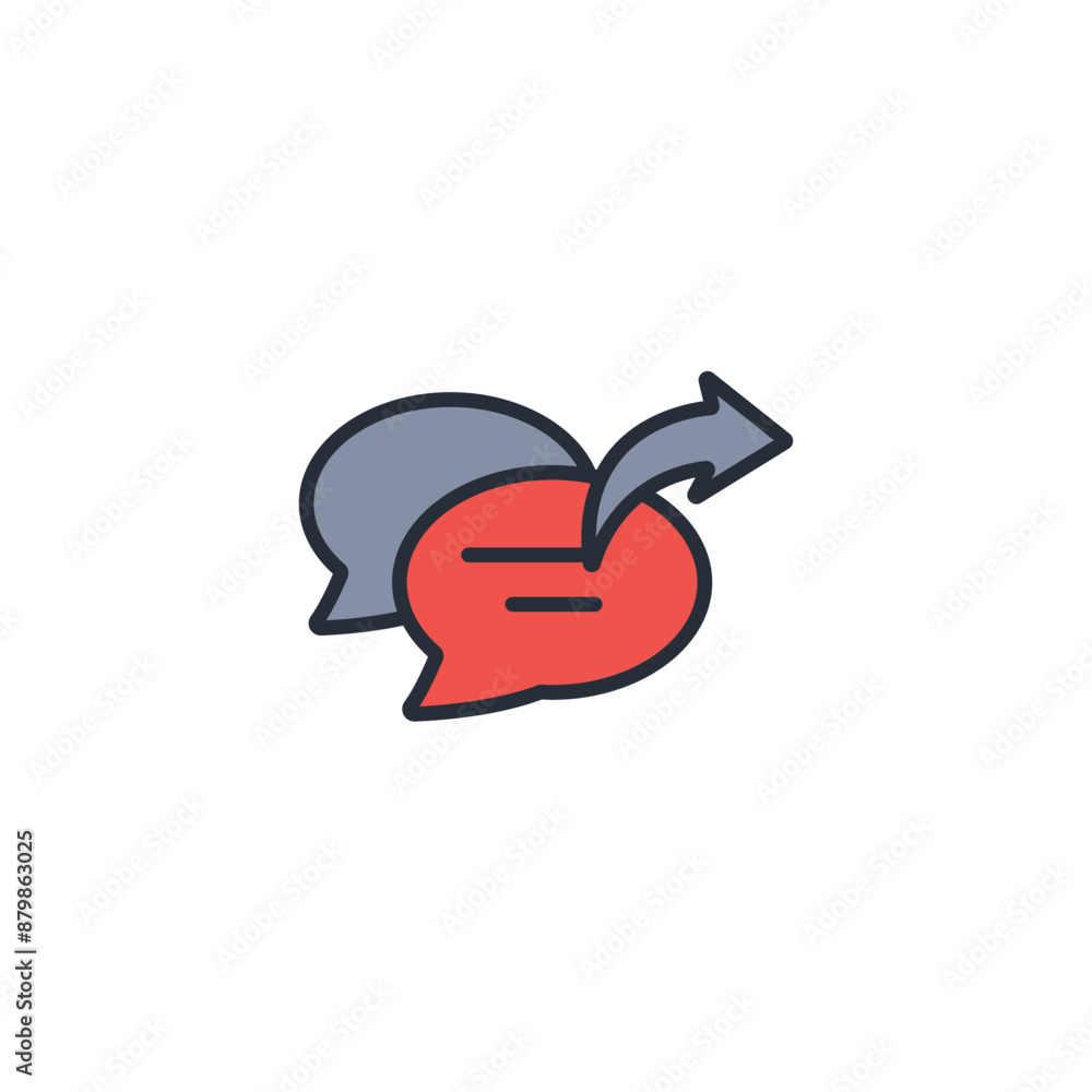 Poster response icon. vector.editable stroke.linear style sign for use web design,logo.symbol illustration.