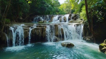 Obraz premium Muak Lek Waterfall,Muak Lek District, Saraburi, Thailand. 