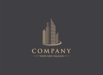Fototapeta premium real estate and construction logo custom