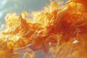 Ink in Water letters formed ink dispersing flowing effect