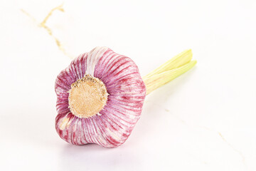 Young fresh garlic for cooking