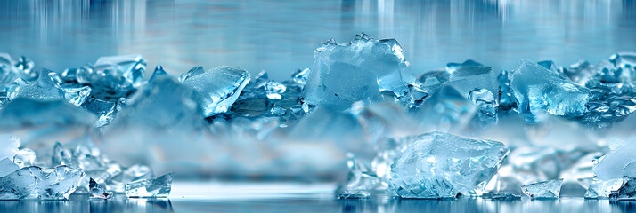 abstract wallpaper for iphone with broken blue ice near the lake