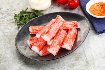 Tasty Crab stics surimi heap