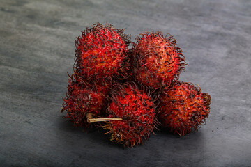 Sweet ripe juicy hairy Rambutan