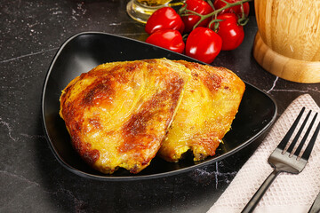 Roasted chicken thigh with spices