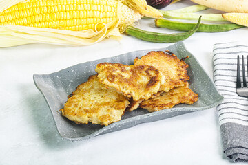 Tasty golden potato hash brown