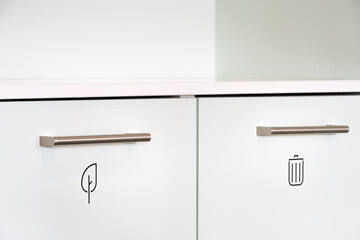 Modern Minimalist Office Cabinet with Eco-Friendly Icons