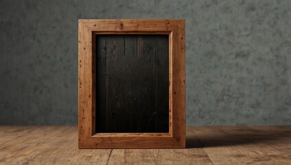 Wooden blank white easel mockup. Board for wedding inscription