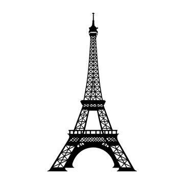 recommend clip art: Eiffel tower sketch in silhouette, Eiffel Tower sketch drawing. Paris, France vector illustration