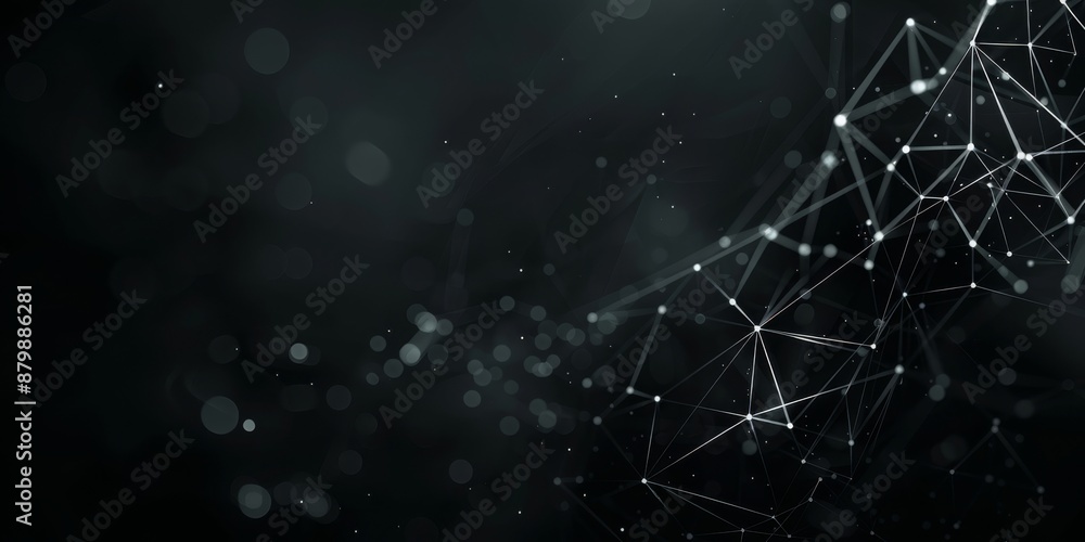 Poster abstract digital connection dots. technology background. network connection structure. plexus effect