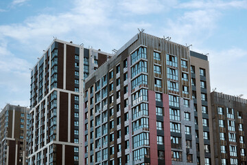 Construction of a new modern residential complex.