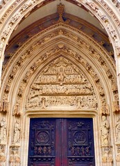 detail of the Rouen Cathedral in Normandy