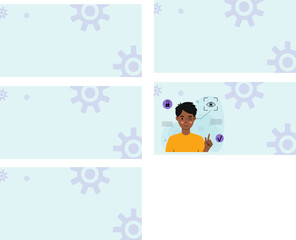 Man's Eye Scanned For Security